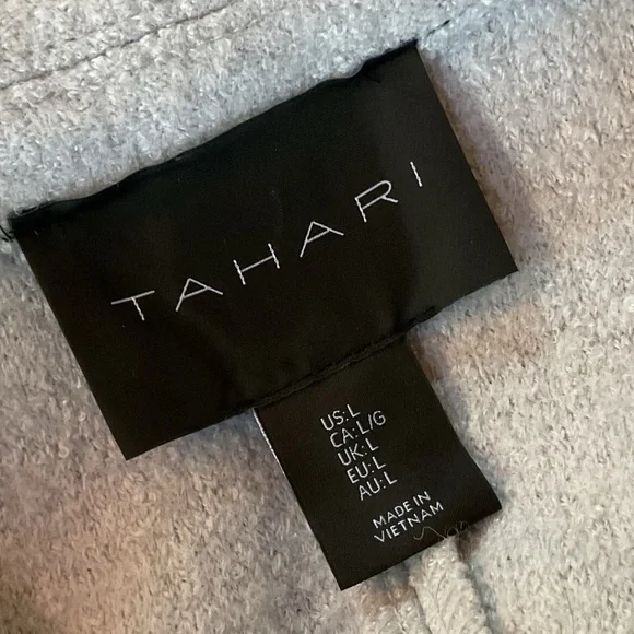 Tahiti Women's Gray Double-Breasted Coat, Large, New - Picture 8 of 9